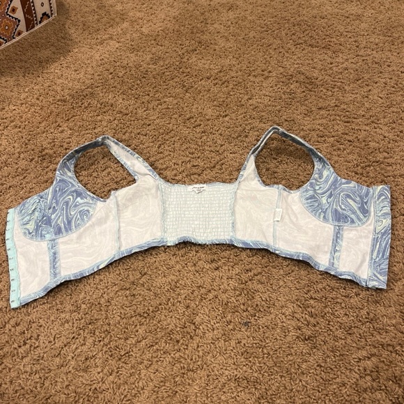 Stitch & pine corset top blue swirl medium - Picture 2 of 8
